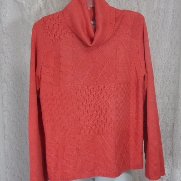 Coral Cable Knit Sweater  Westbound Size M NWOT - Picture 1 of 2
